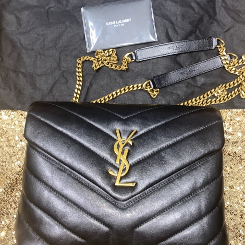 Saint Laurent Small Monogram LouLou Leather Purse